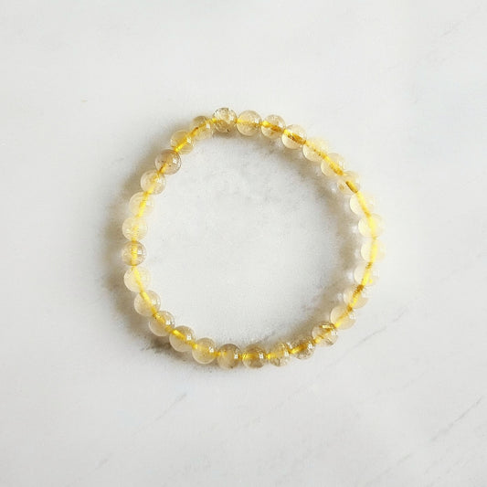 Rutilated Quartz 6mm bracelet