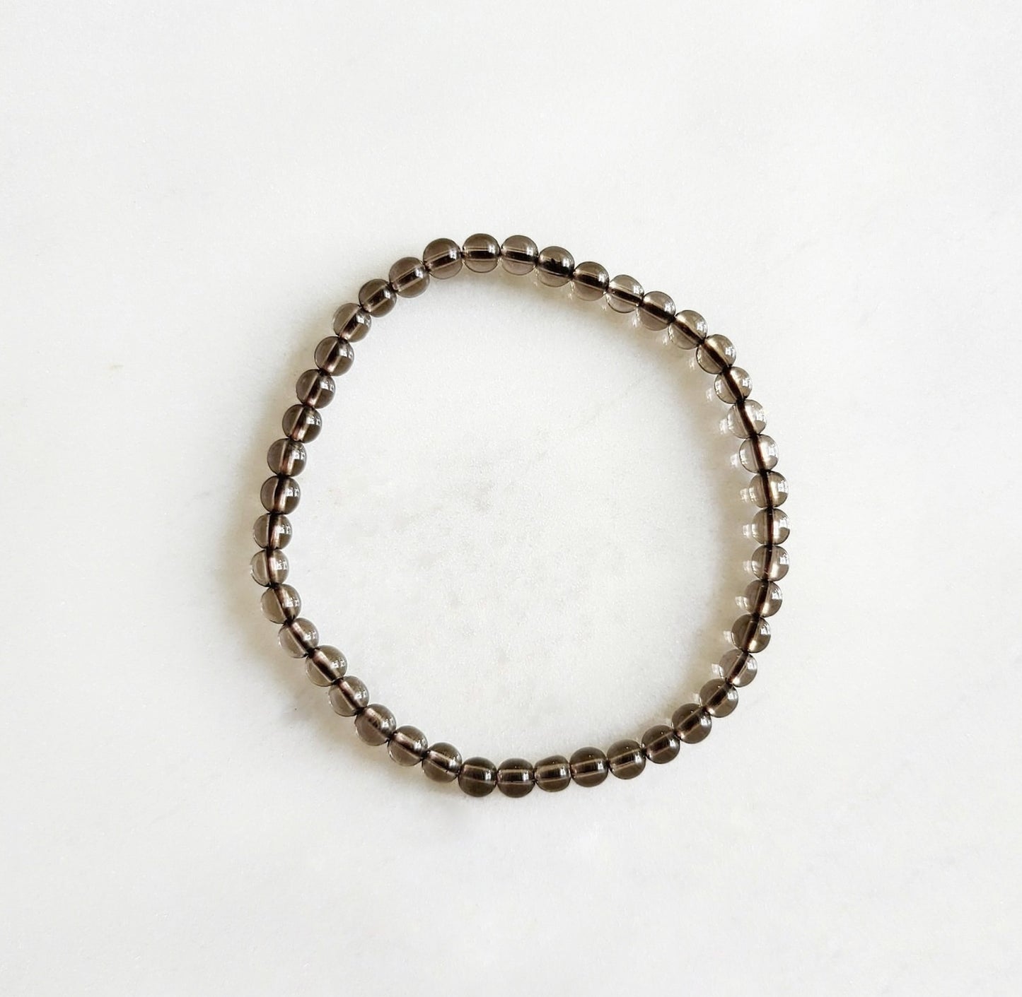 Smoky Quartz 4mm bracelet