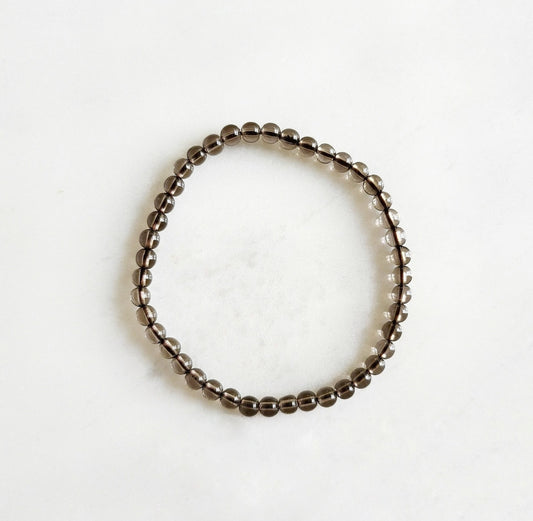 Smoky Quartz 4mm bracelet